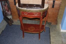 A Louis XV style marble top side table