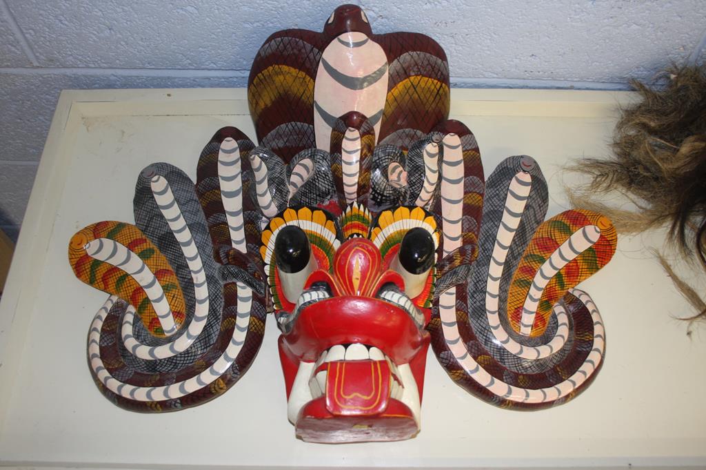 Collection of four Eastern masks - Image 2 of 3