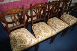 Set of four Edwardian mahogany chairs