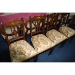 Set of four Edwardian mahogany chairs