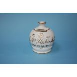 A small Victorian pottery money box, Ed Usher, dated 1859. 10cm height