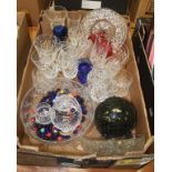 Box of assorted glassware