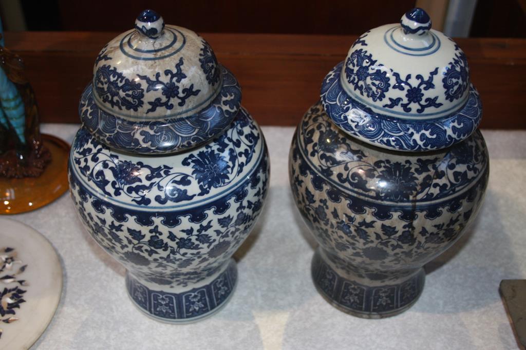 A pair of modern Chinese design vases