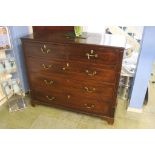 A 19th century, mahogany straight front chest of drawers