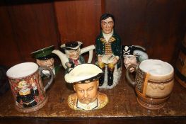 Quantity Beswick / Doulton character and Toby jugs