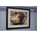 Autograph, framed, David Jason and Nicholas Lyndhurst, 'Only Fools and Horses', (French Scene)