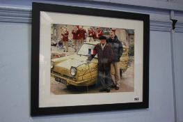Autograph, framed, David Jason and Nicholas Lyndhurst, 'Only Fools and Horses', (French Scene)