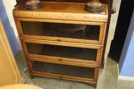 Oak three tier stacking bookcase