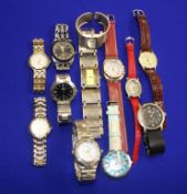 Collection of various wristwatches