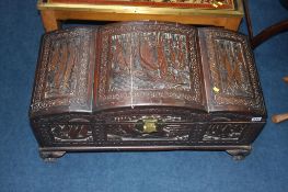 Small Oriental carved chest