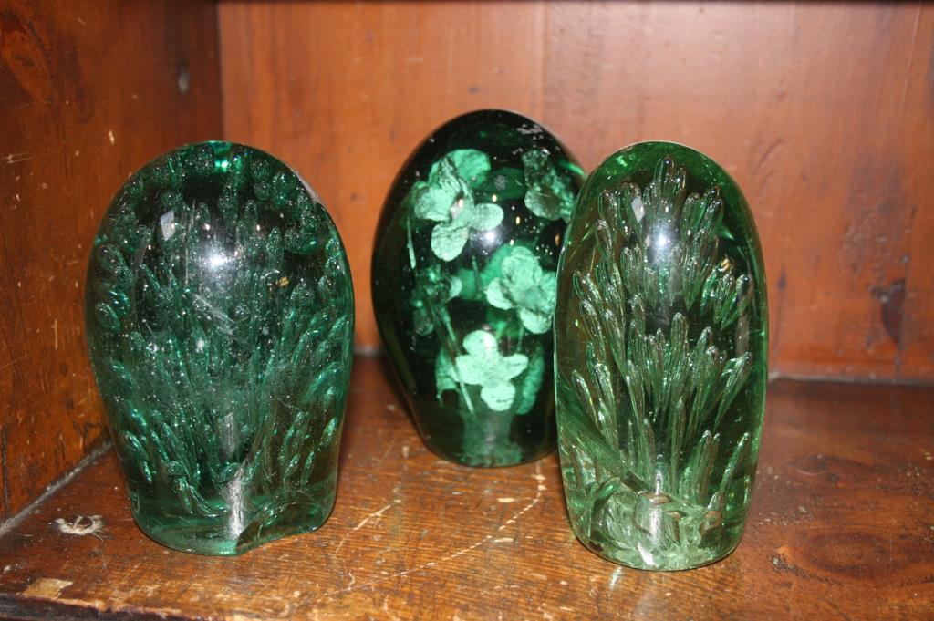 Three Victorian glass dumps - Image 2 of 2