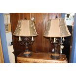 Pair table lamps