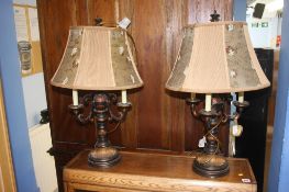 Pair table lamps