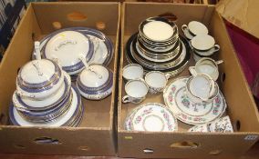 Two boxes assorted tea and dinner china