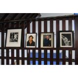 Autographs, framed, selection of four
