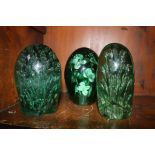 Three Victorian glass dumps