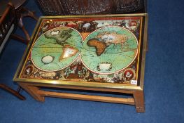 Globe' top coffee table