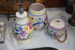 Three pieces of Poole pottery