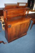 A small 19th century Rosewood Chiffonier, 92cm wide