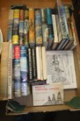 Box of books relating to Durham, Mountaineering, Lake District etc.