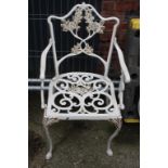 A garden metal work chair