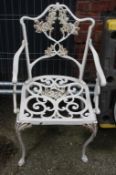 A garden metal work chair