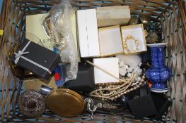 Two trays of costume jewellery