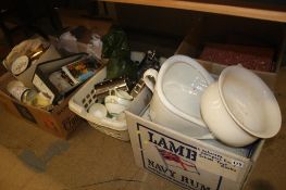 Four boxes of miscellaneous china and bric a brac