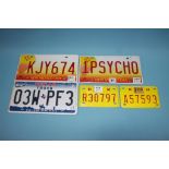 Collection of American number plates
