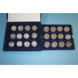 A collection of 24 Westminster silver coins, 10 'Aircraft of the World', 5 'Man in Flight', 6 '