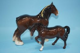 Two Beswick Horses