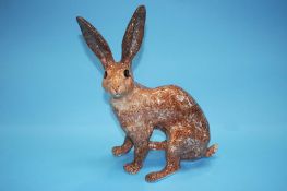 A Winstanley pottery hare