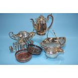 A quantity of silver plated wares