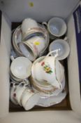 Two boxes of tea wares