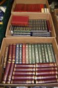 Three boxes of decorative Readers Digest books