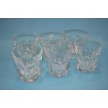 A set of six Baccarat Whisky glasses