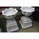 Small pair of Garden Urns