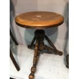 A circular adjustable stool