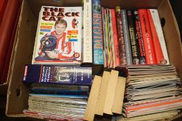 Four boxes of books relating to Sunderland AFC