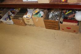 Six boxes of glass, china, bric a brac etc.