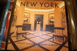 Two boxes of books relating to New York