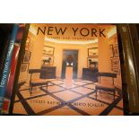 Two boxes of books relating to New York