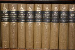 Ten volumes of 'New Universal Encyclopaedia' and 8 volumes relating to Winston Churchill