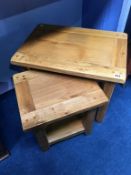 Modern oak nest of tables