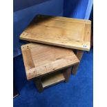 Modern oak nest of tables