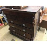 A 19th century mahogany straight front chest of drawers, 120cm wide