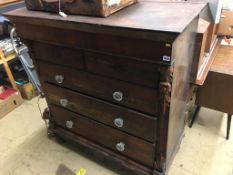 A 19th century mahogany straight front chest of drawers, 120cm wide