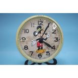 A 1950s German 'Mickey Mouse' wall clock