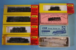 Five boxed 'N' gauge Hornby Minitrix Steam Locomotives and three 'N' gauge kits