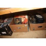 4 boxes of CDs, LPs, games and china